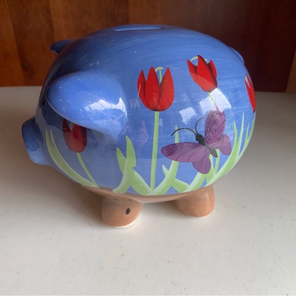 Vintage TII Collectibles Tulip Time Ceramic Piggy Bank - Picture 2 of 6